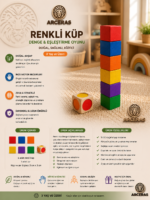 Renkli Ahşap Küpler + Renkli Zar Hediyeli! - Görsel 3