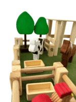Ahşap Çiftlik Oyun Seti | Montessori Eğitici Ahşap Oyuncak - Görsel 3