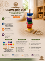 Ahşap Geometrik Sıralama Kulesi - Görsel 3