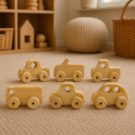 Ahşap Klasik Mini Arabalar Koleksiyonu (6'lı Set)