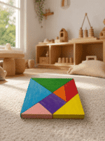 Renkli Ahşap Tangram Zeka Oyunu
