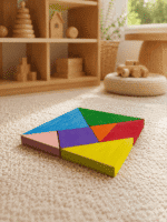 Renkli Ahşap Tangram Zeka Oyunu - Görsel 20