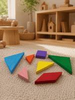 Renkli Ahşap Tangram Zeka Oyunu - Görsel 3