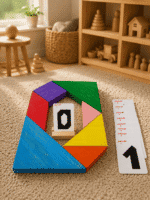 Renkli Ahşap Tangram Zeka Oyunu - Görsel 8