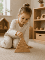 Ahşap Üçgen Puzzle ve Geometrik Zeka Oyunu - Görsel 22